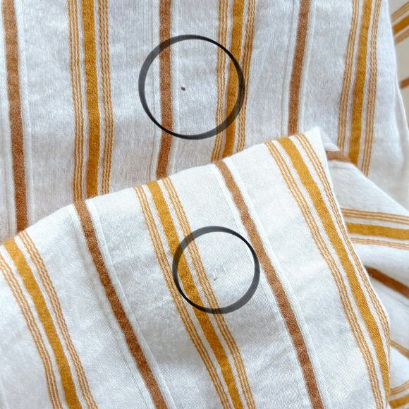 Helmut Lang Striped Popover Tunic Top Size Small Cotton Silk Lagenlook Vacation - Picture 11 of 11